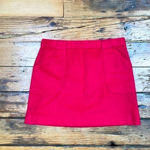 Bright Pink Wool Jcrew Mini Skirt